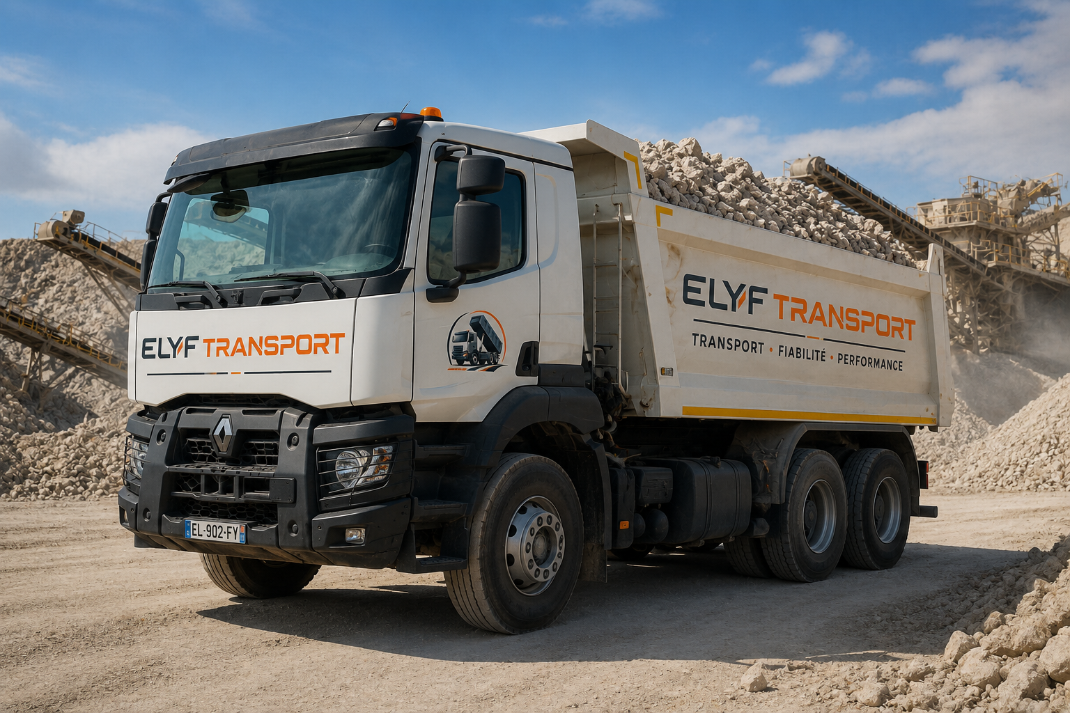 Camion benne ELYF Transport